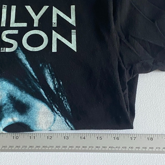 MARILYN MANSON Mens Black Short Sleeve T Shirt Size S 2012 Cruel World Tour - Picture 7 of 8